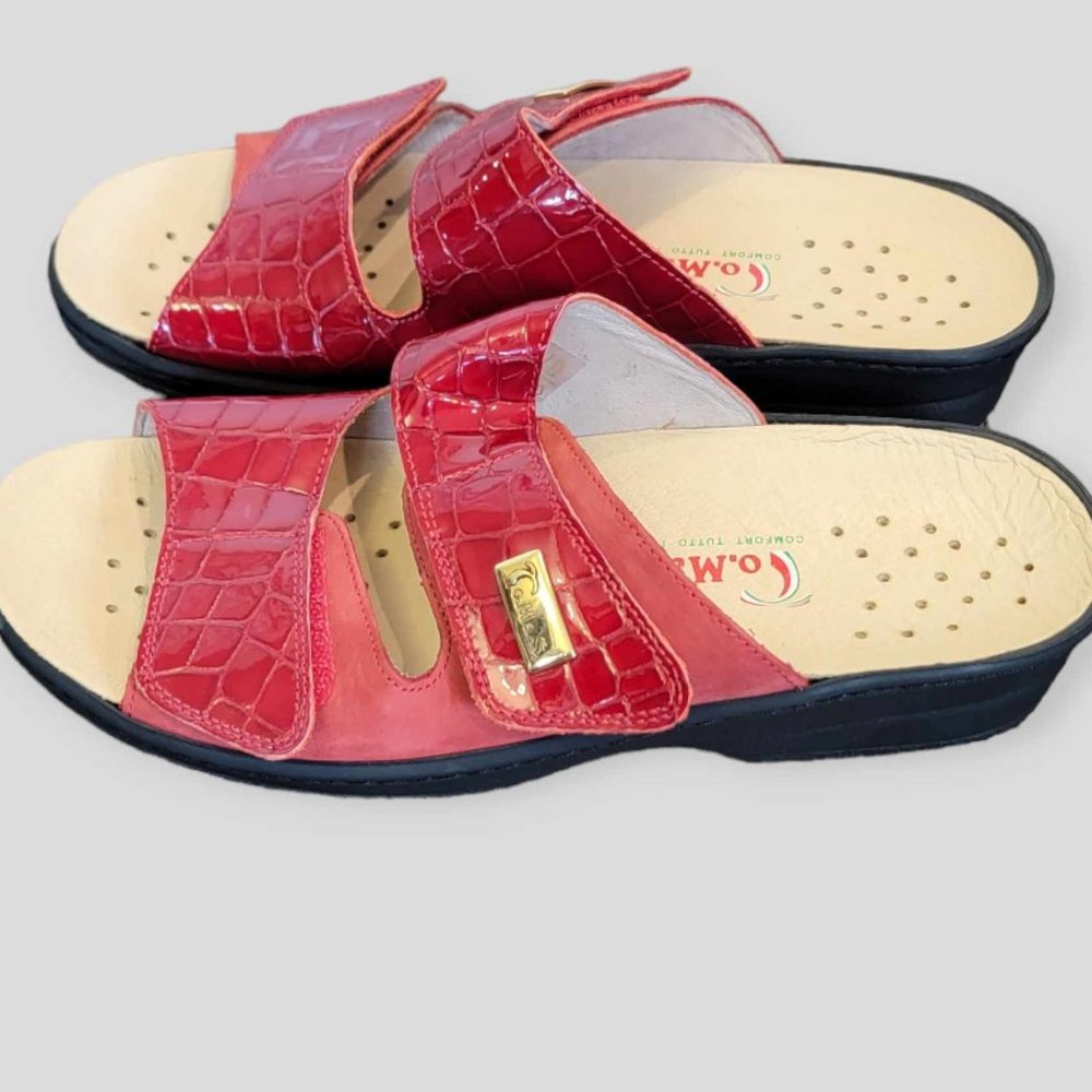Tomas Maier Made in Italy Women's Slip On Mules Suede Leather Sandals Size 8
